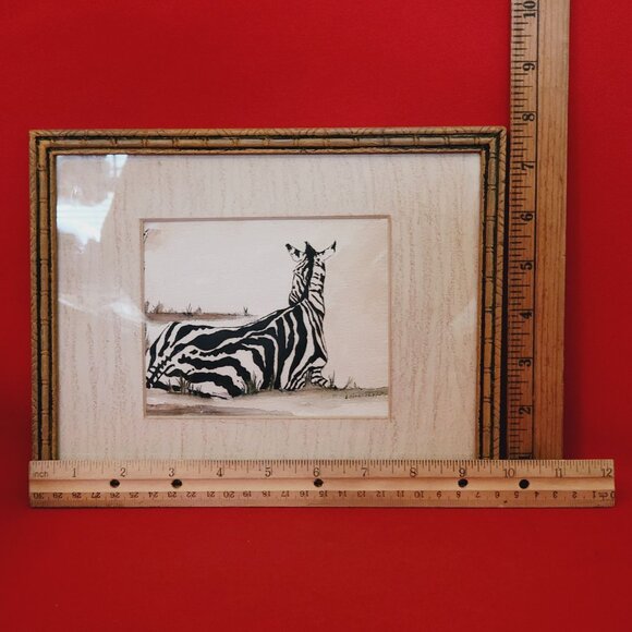 Zebra Drawing Framed Wall Hanging Decor & Zebra Trinket Box - Picture 6 of 11